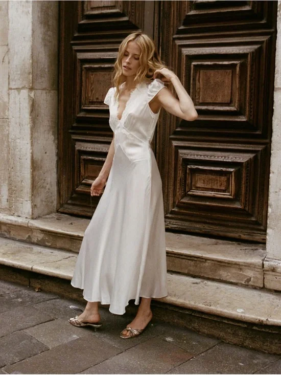 NEW Doen Coraline Dress in Salt - Picture 2 of 7